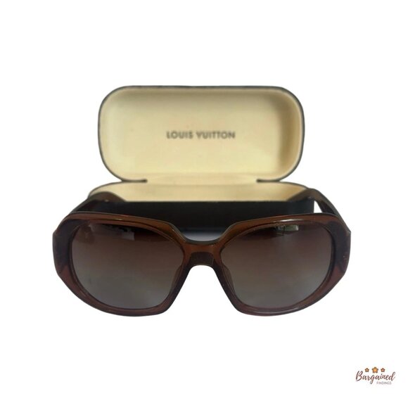Authentic LOUIS VUITTON Brown Glitter Frame Sunglasses - Z0029W - Picture 1 of 10